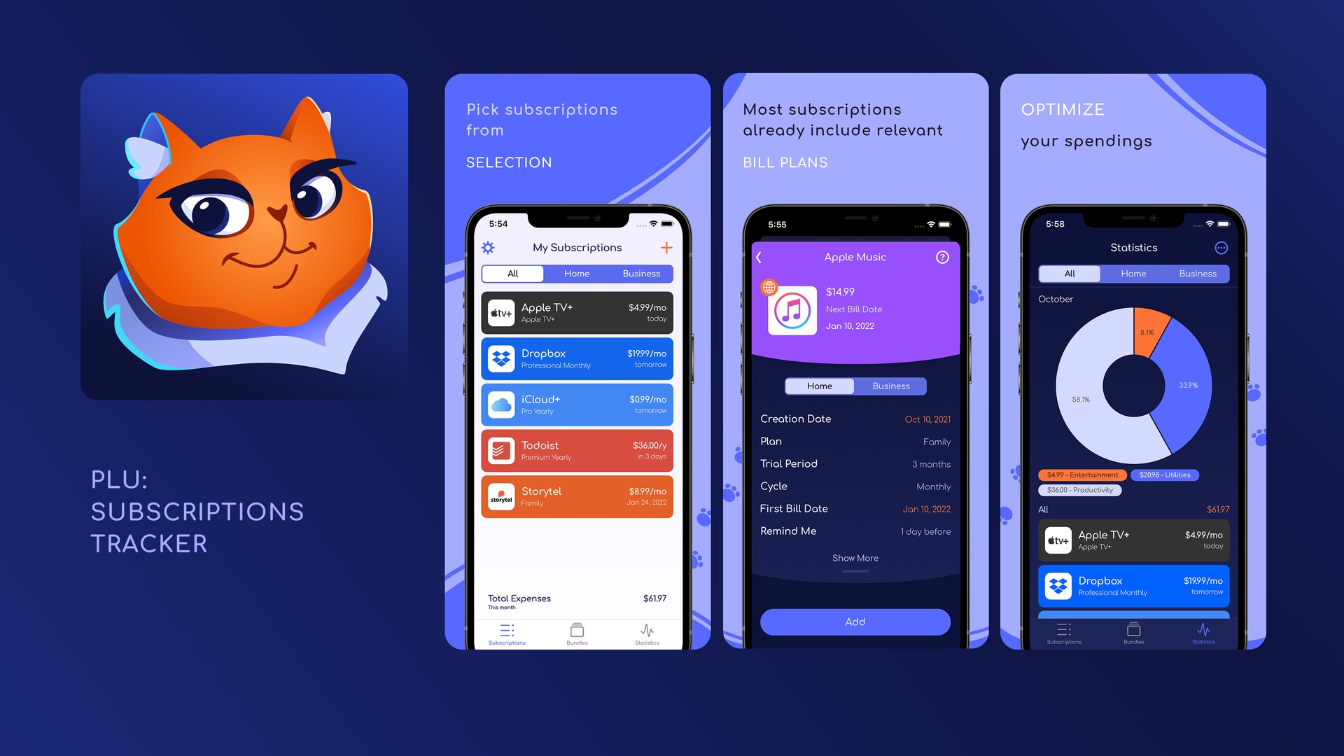 Plu - Subscriptions Tracker