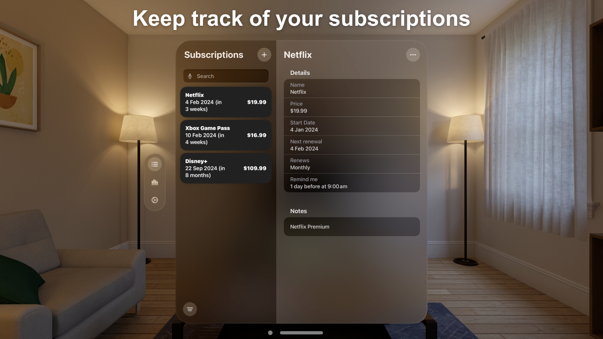 SubManager launching Day 1 on visionOS