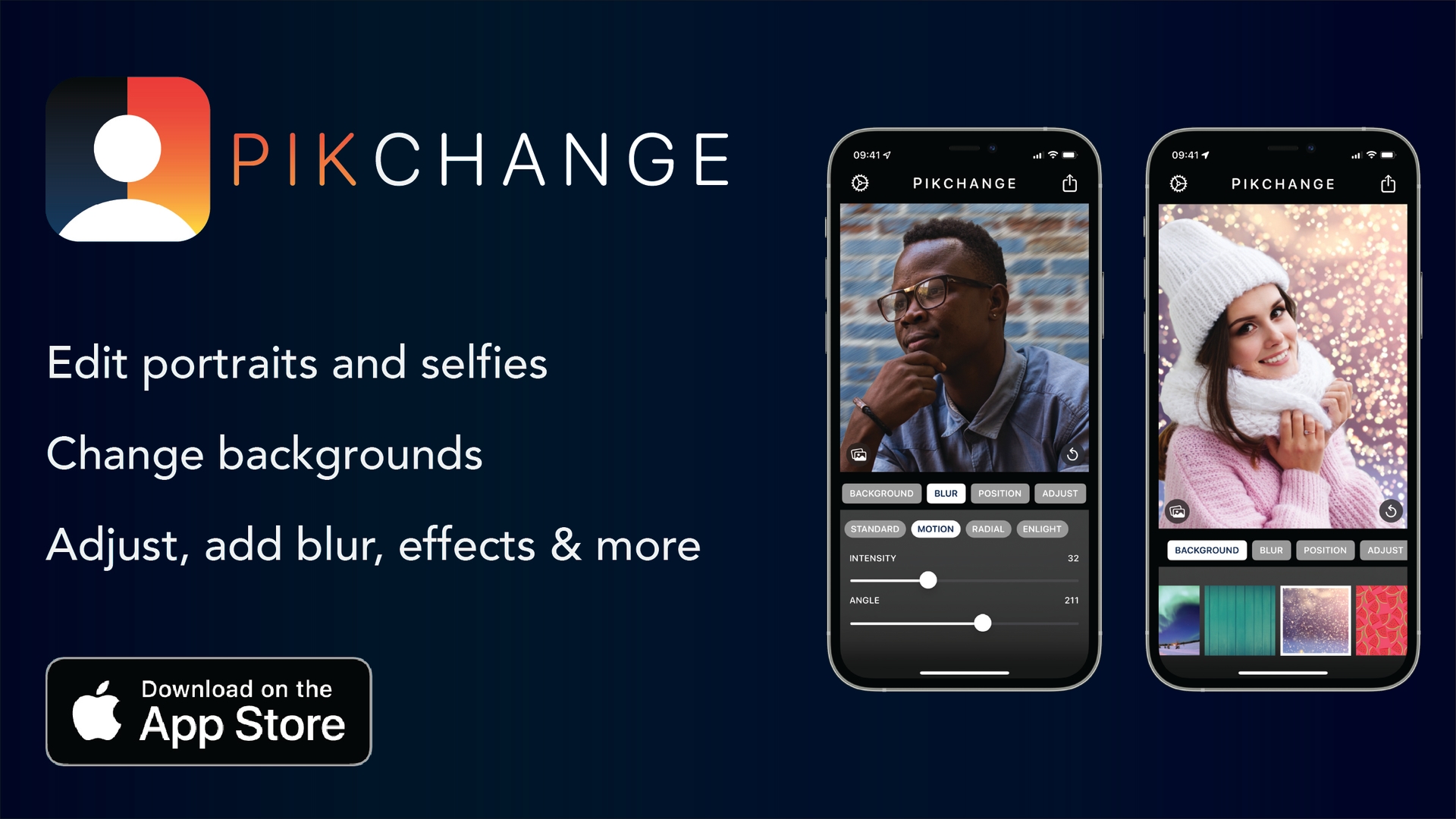 Edit your portraits and selfies with Pikchange
