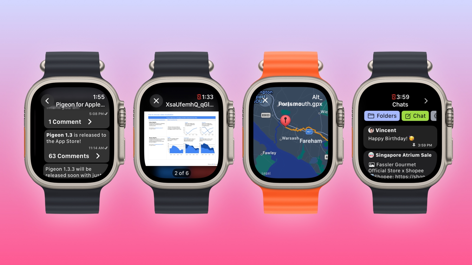 Pigeon for Telegram gains ability to read PDFs on the Apple Watch