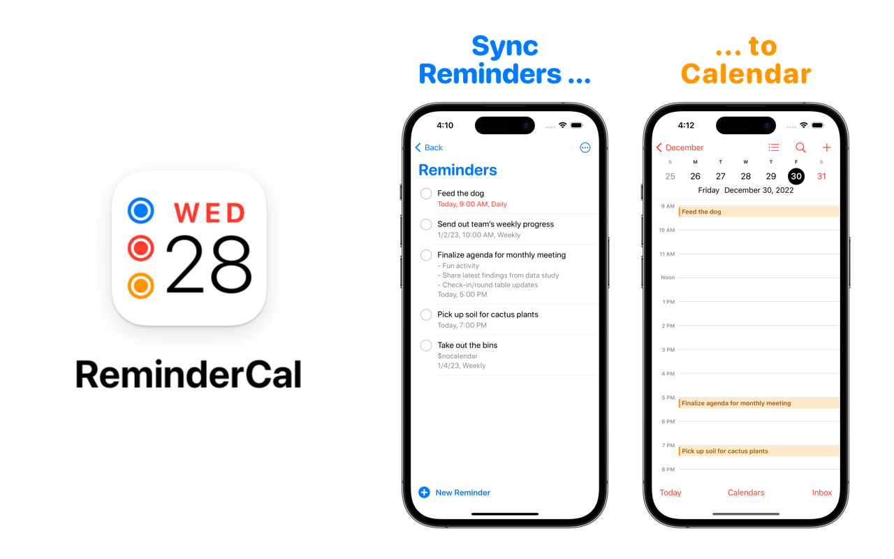 View Apple Reminders natively in Apple Calendar using ReminderCal