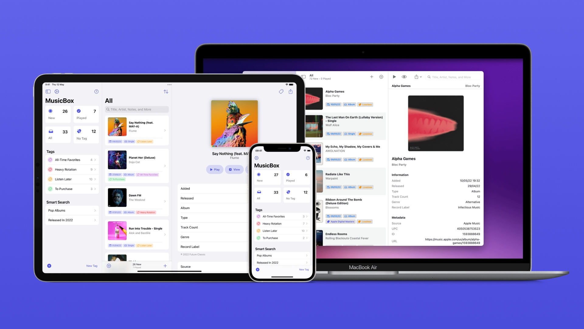 MusicBox: Save and Organize Music to Listen to Later
