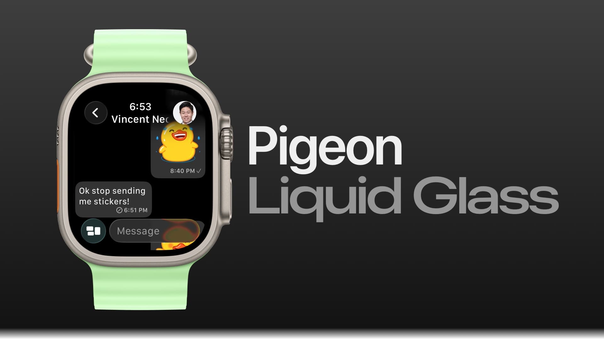 Pigeon for Telegram, now with Liquid Glass.