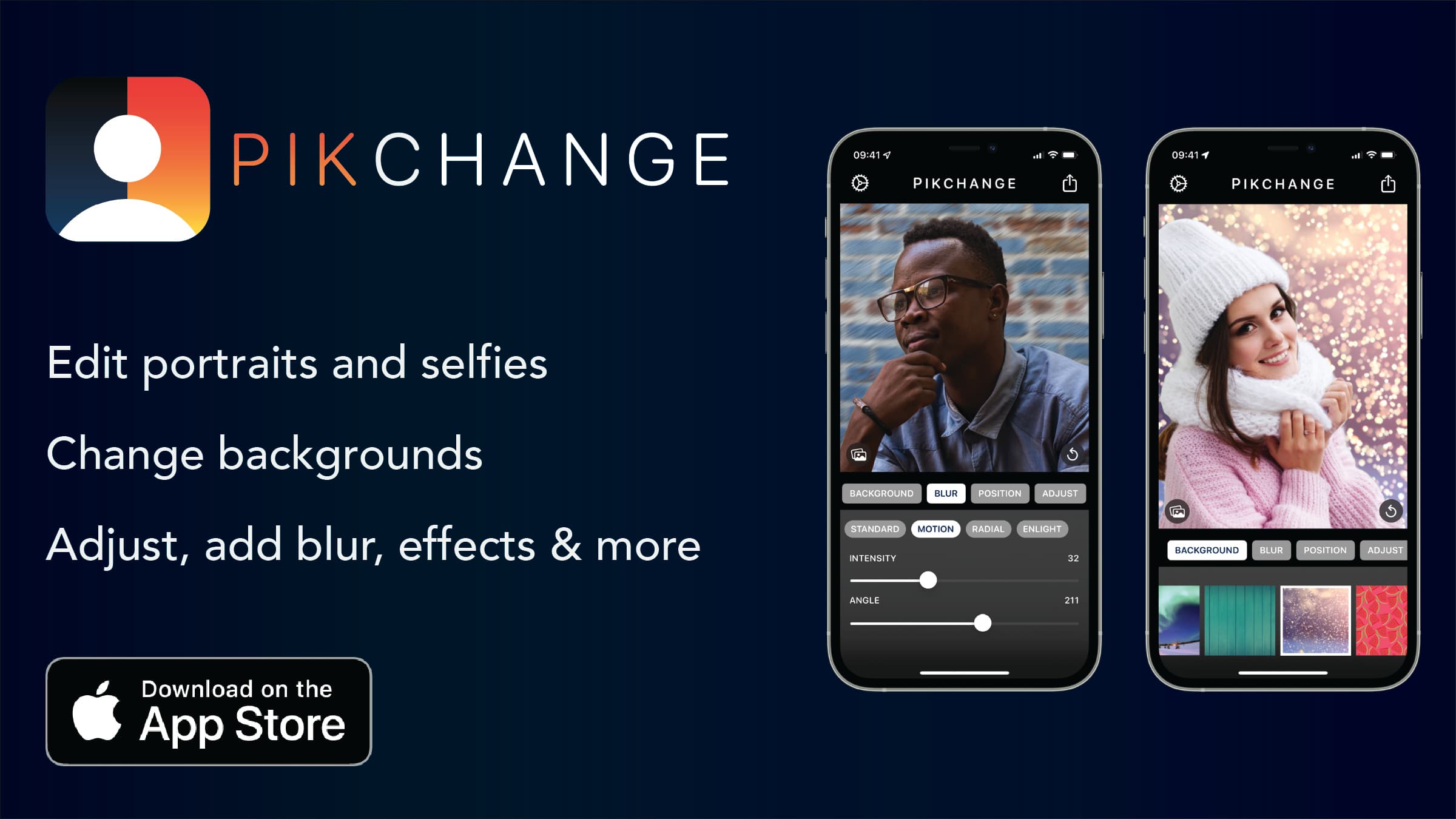 Edit your portraits and selfies with Pikchange