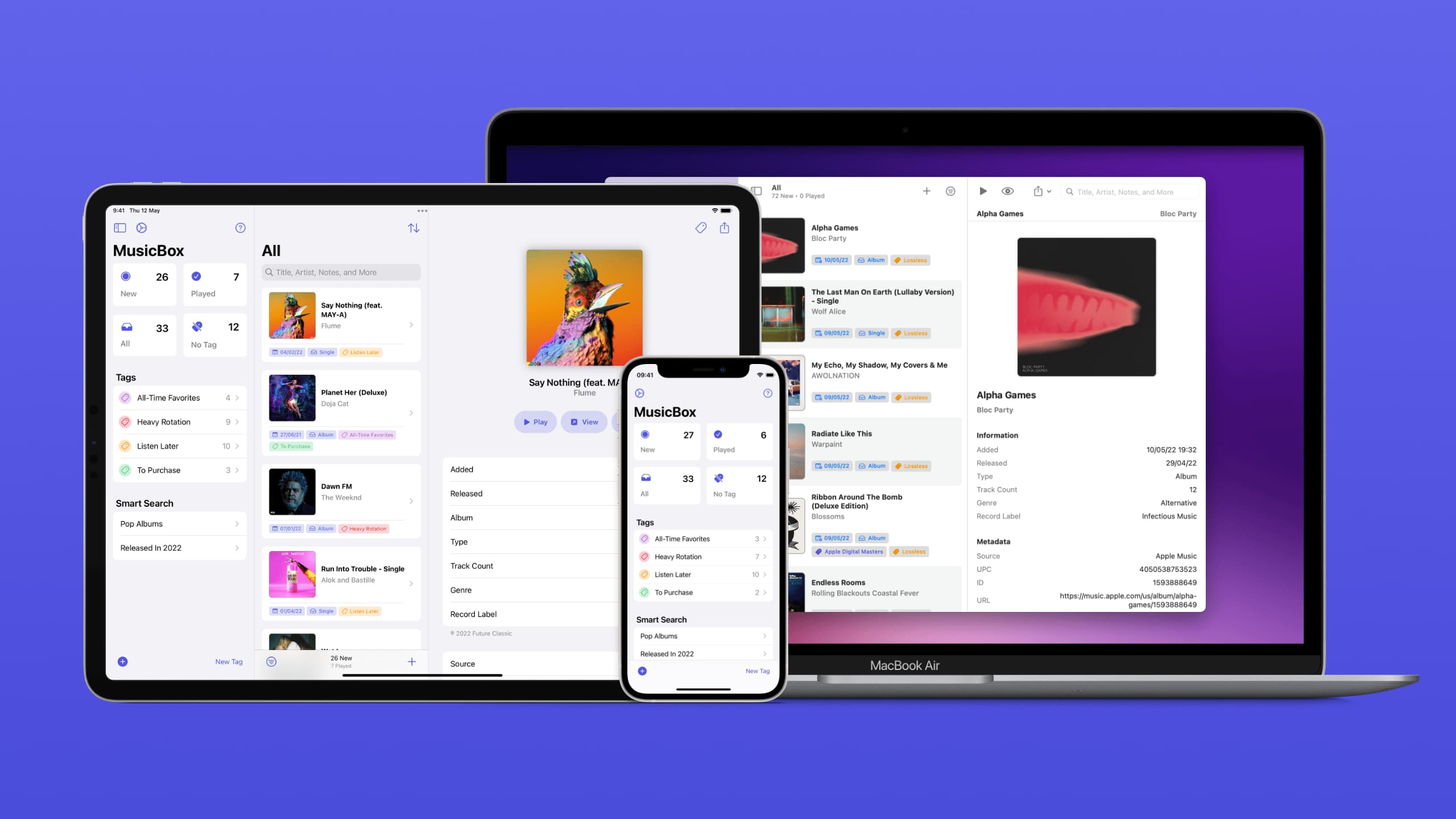 MusicBox: Save and Organize Music to Listen to Later