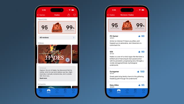 SwitchBuddy integrates OpenCritic data to show summaries & review