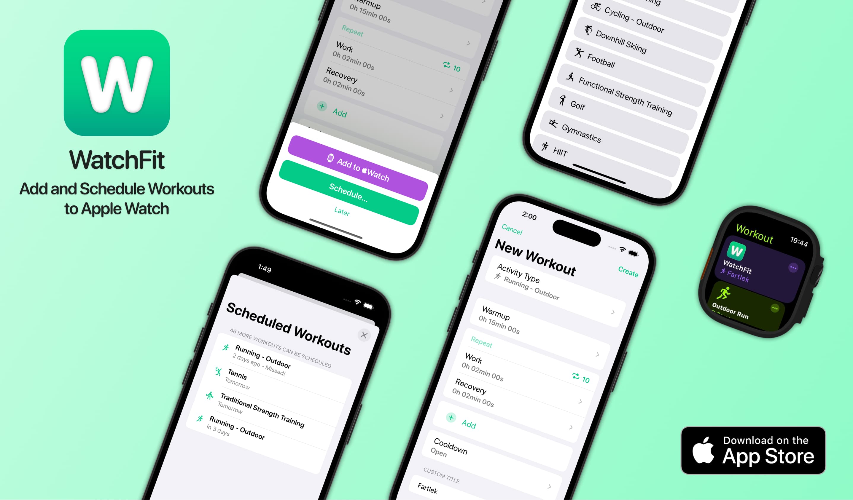Introducing WatchFit: Add and Schedule Workouts to Apple Watch