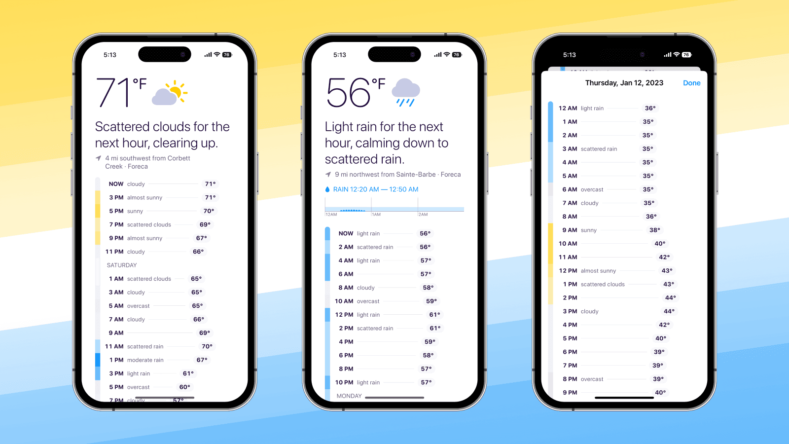 Weathergraph adds a vertical layout for the fans of Dark Sky app